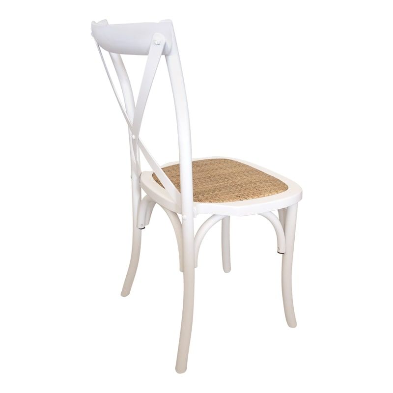 Silla-Provenza-blanco-2 Silla de madera blanca con asiento de rejilla