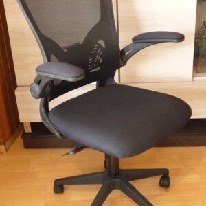 silla giratoria estudio oficina lexy negra con refuerzo lumbar y transpirable