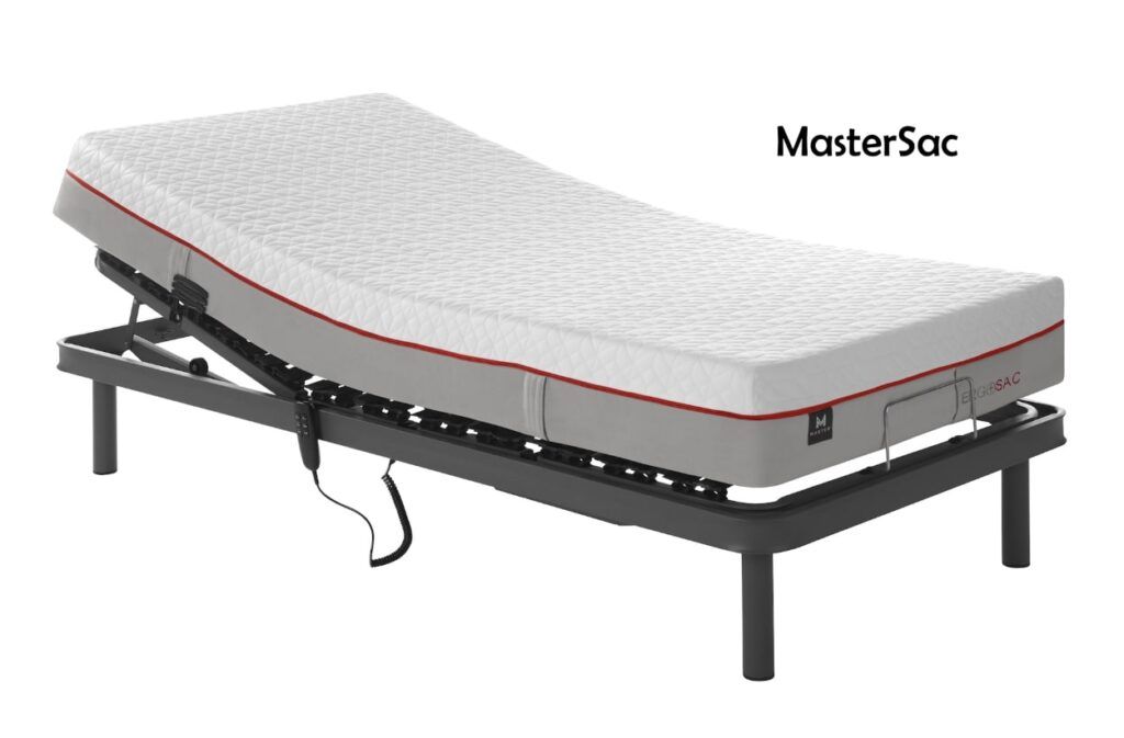 Cama articulada con motor y colchón de muelles ensacados y viscoelástica