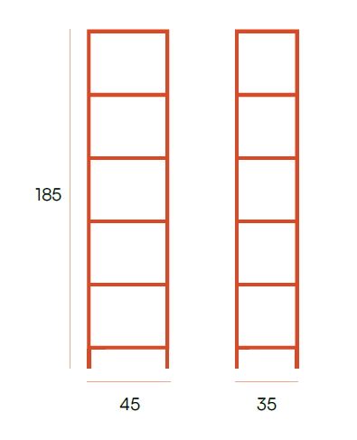 Estantería estrecha blanca alta para oficina y salón