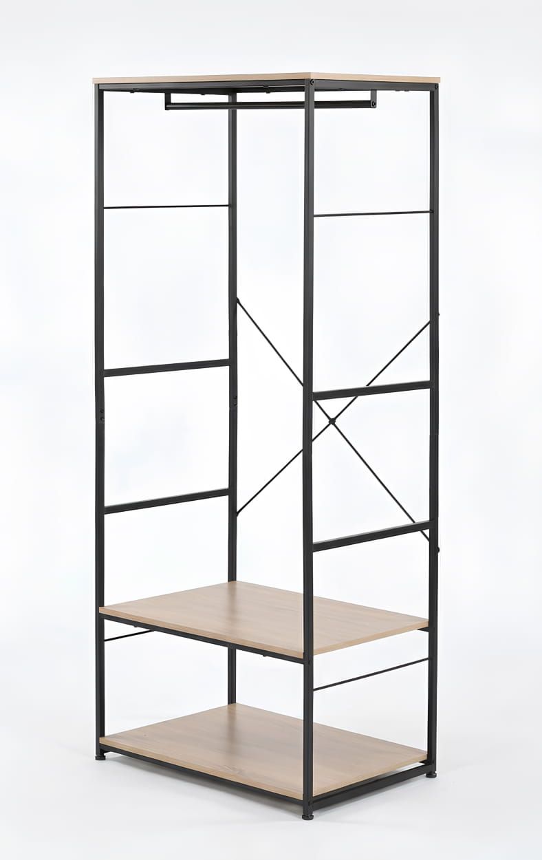 Estantería-perchero-3 Mueble estantería con perchero para colgar ropa